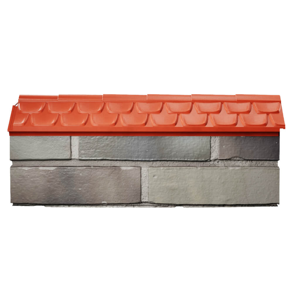 Парапет Zking Эльбрус Красный с посадкой на 0.5 кирпича (130мм) в Тольятти фото