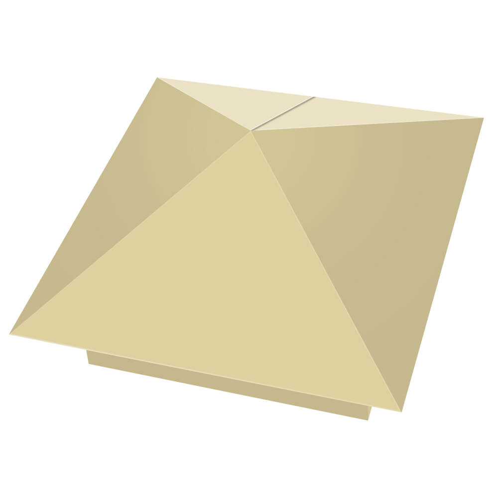 Колпак металлический 400х400мм RAL1014 Бежевый заборный Тольятти фото