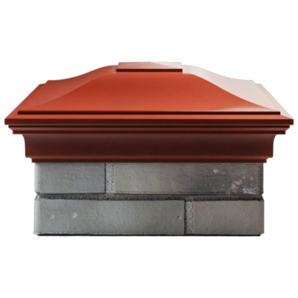 Колпак Zking Монблан Красный на столб 1.5х1.5 кирпича (385х385мм) Тольятти фото