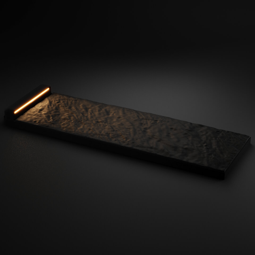 LED Светильник для шаговой плиты STONE Черный Сланец 330х75х98мм в Тольятти фото