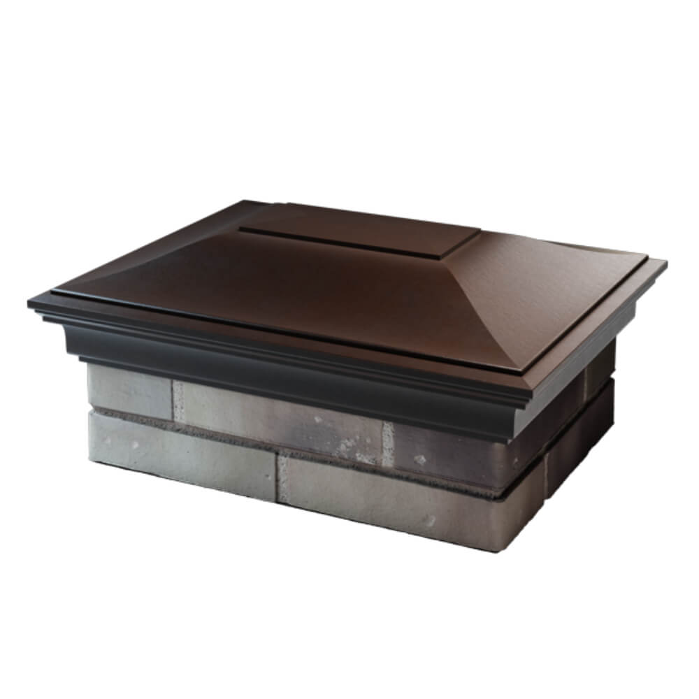 Колпак Zking Монблан Коричневый на столб 2х1.5 кирпича (515х385мм) в Тольятти фото