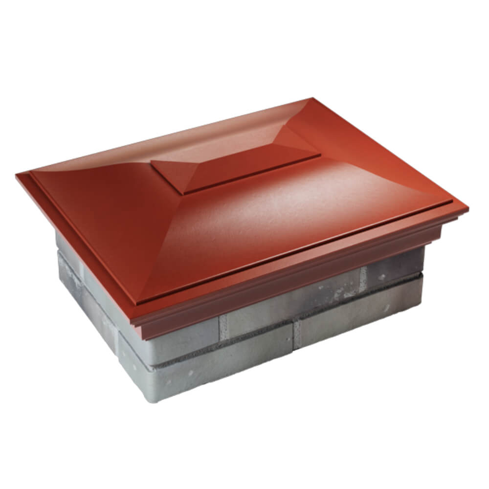 Колпак Zking Монблан Красный на столб 2х1.5 кирпича (515х385мм) Тольятти фото