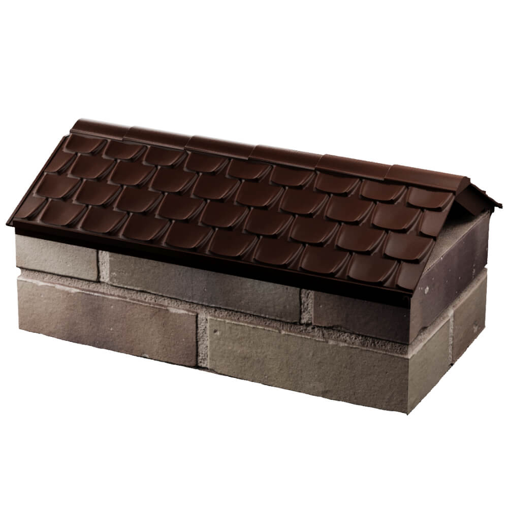 Парапет Zking Эльбрус Коричневый с посадкой на 1 кирпич (255мм) в Тольятти фото