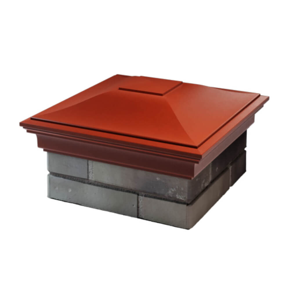 Колпак Zking Монблан Красный на столб 1.5х1.5 еврокирпича 0.7НФ (355х355мм) в Тольятти фото