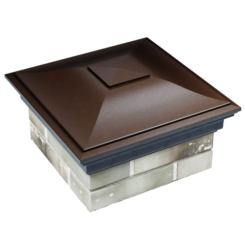 Колпак Zking Монблан Коричневый на столб 1.5х1.5 кирпича (385х385мм) в Тольятти фото