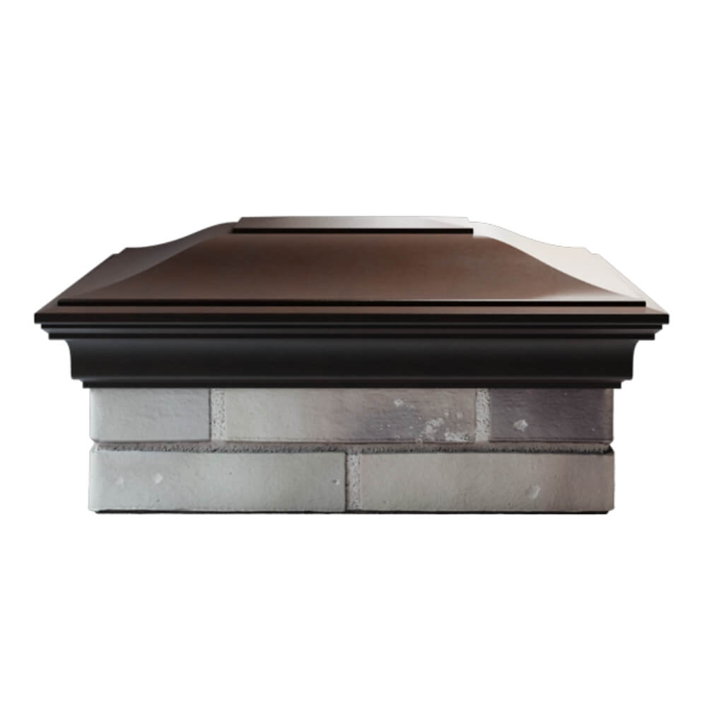 Колпак Zking Монблан Коричневый на столб 2х1.5 кирпича (515х385мм) в Тольятти фото