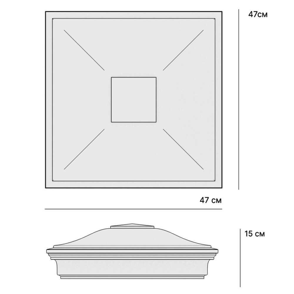 Колпак Zking Монблан Красный на столб 1.5х1.5 кирпича (385х385мм) в Тольятти фото