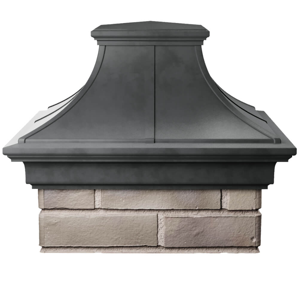 Колпак Zking Монблан Премиум Серый на столб 1.5х1.5 кирпича (385х385мм) Тольятти фото