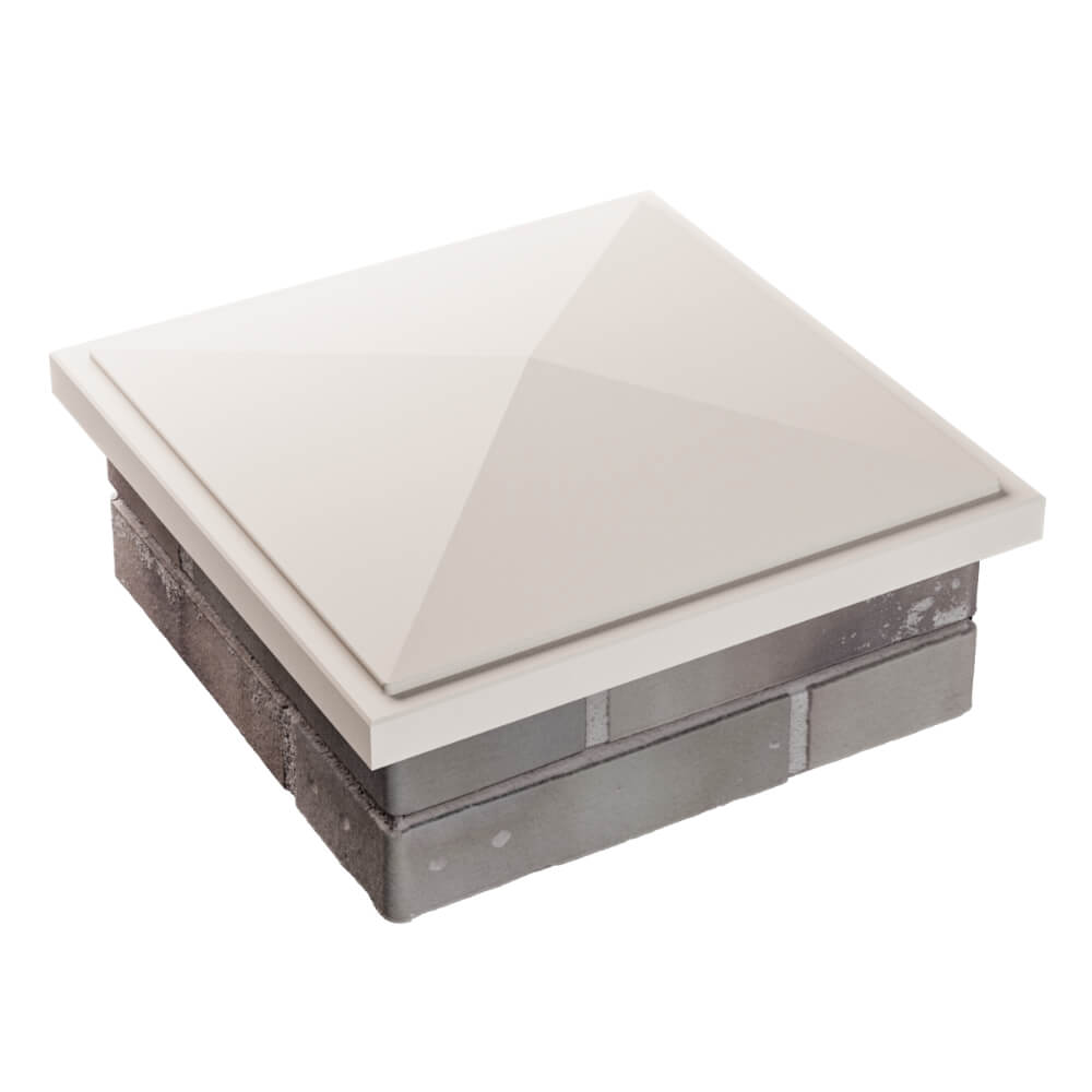 Колпак Zking БонаМоно Бежевый на столб 1.5х1.5 кирпича (385х385, 400х400мм) в Тольятти фото