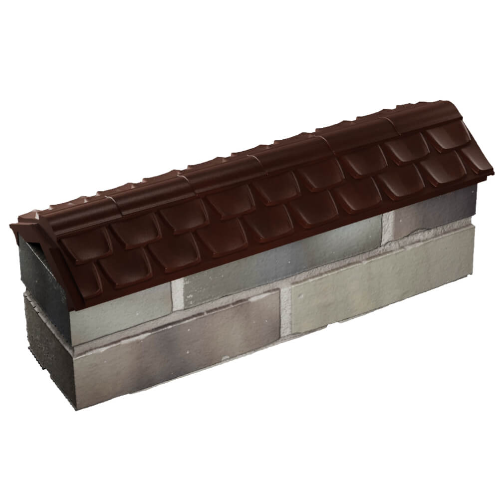 Парапет Zking Эльбрус Коричневый с посадкой на 0.5 кирпича (130мм) в Тольятти фото