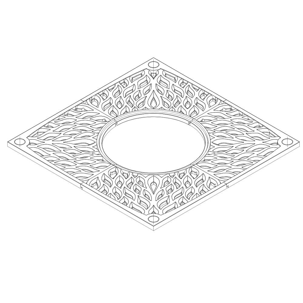 Приствольная решетка для дерева ZKING CRUST 2х2м Черная в Тольятти фото