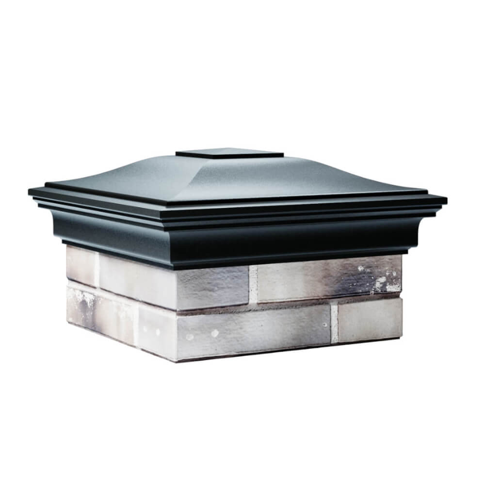 Колпак Zking Монблан Черный на столб 1.5х1.5 еврокирпича 0.7НФ (355х355мм) в Тольятти фото