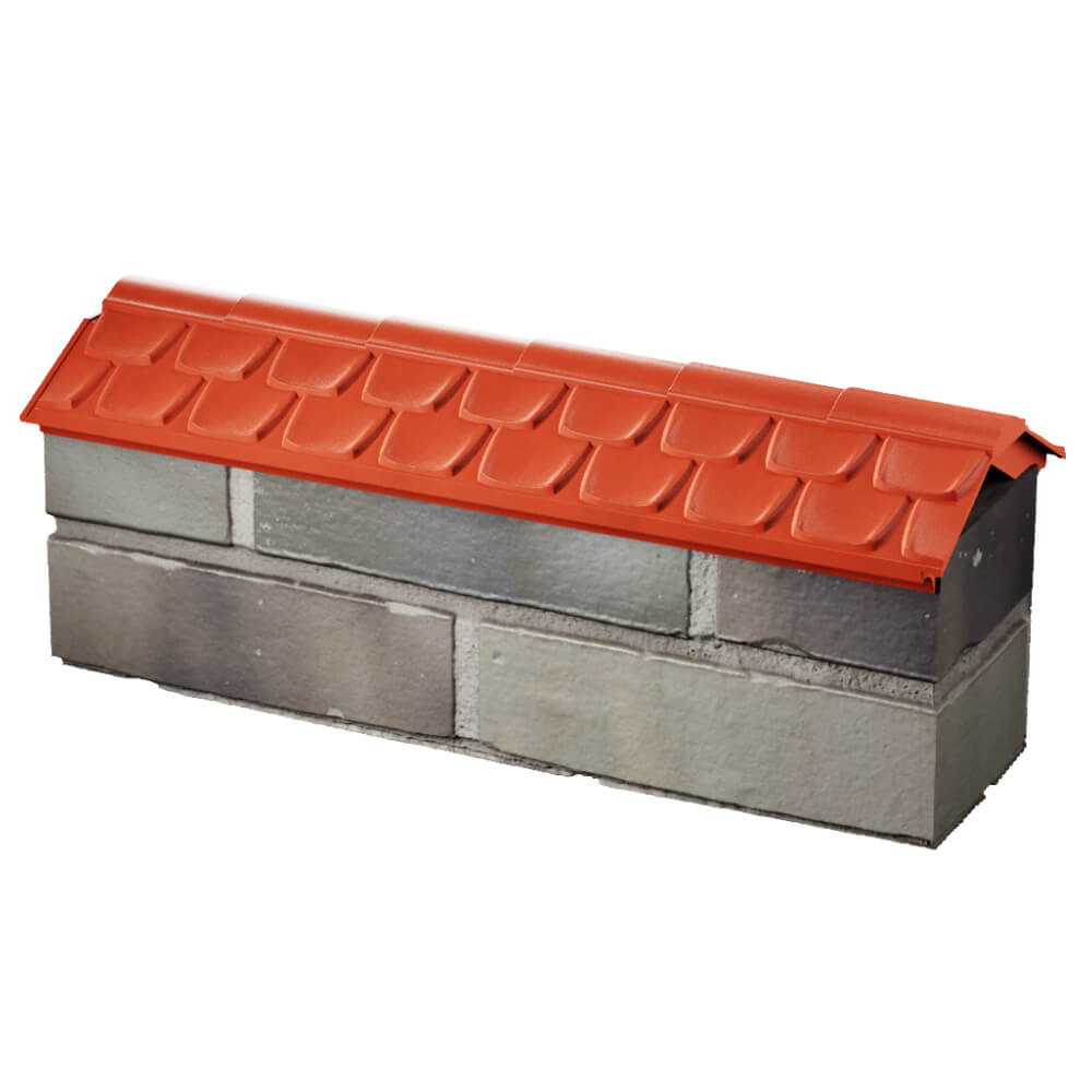 Парапет Zking Эльбрус Красный с посадкой на 0.5 кирпича (130мм) в Тольятти фото