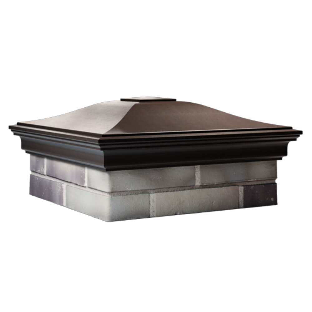 Колпак Zking Монблан Коричневый на столб 2х2 кирпича (515х515мм) в Тольятти фото