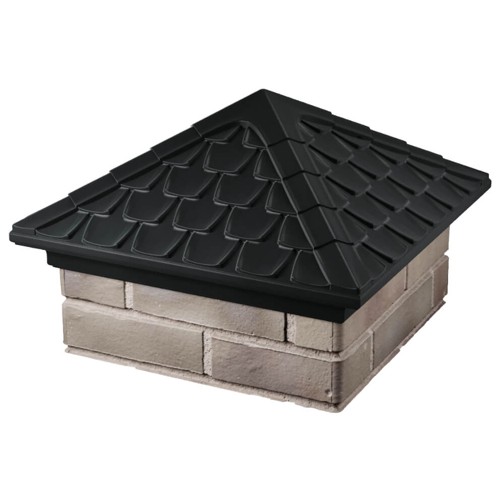 Колпак Zking Эльбрус Черный на столб 1.5х1.5 кирпича (385х385мм) в Тольятти фото