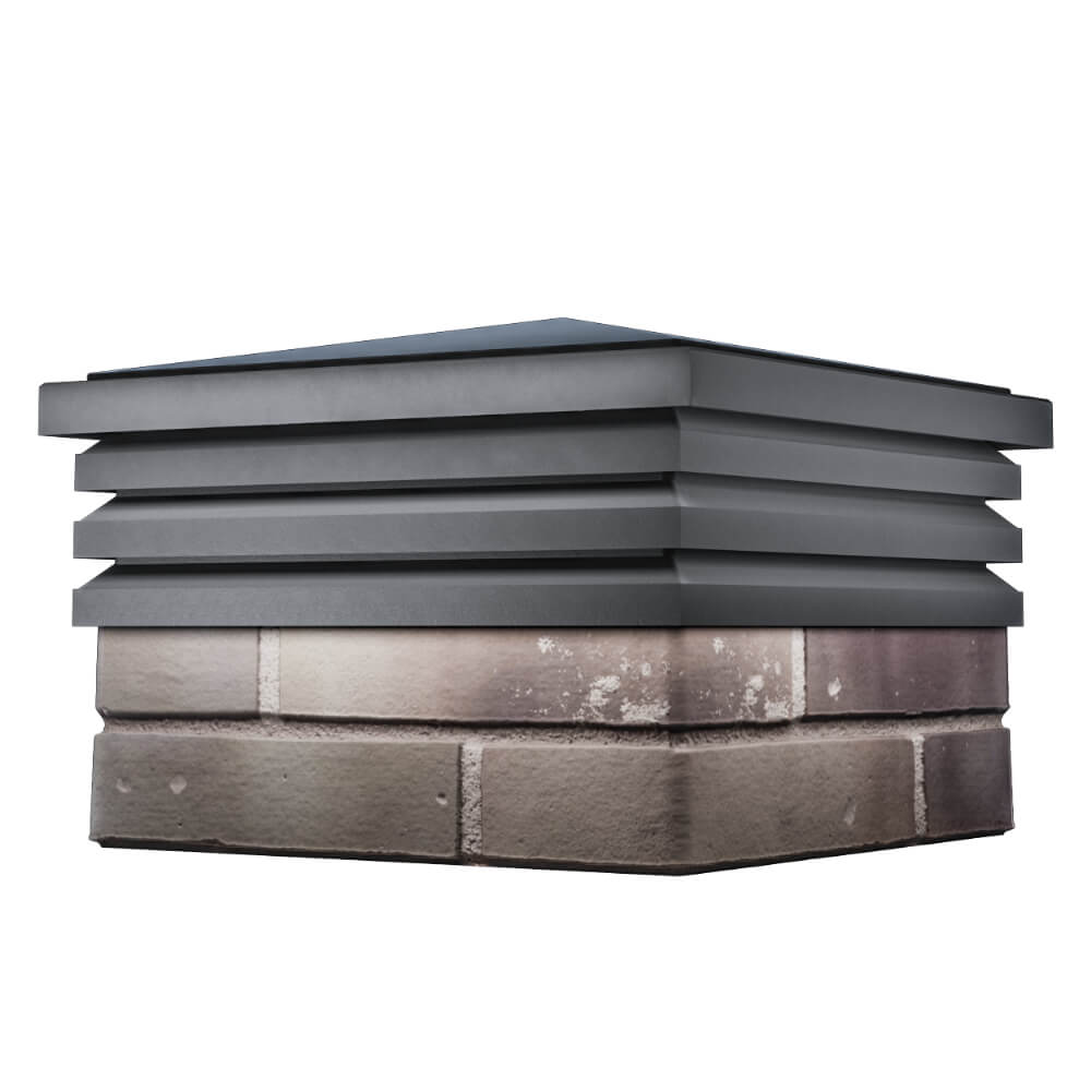 Колпак Zking Бона ХайТек Серый на столб 1.5х1.5 кирпича (385х385мм) в Тольятти фото