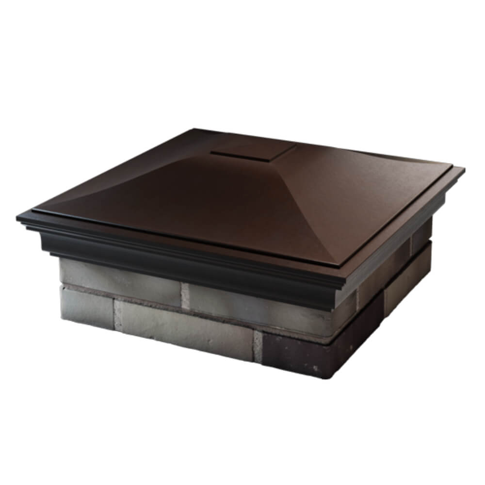 Колпак Zking Монблан Коричневый на столб 2х2 кирпича (515х515мм) в Тольятти фото
