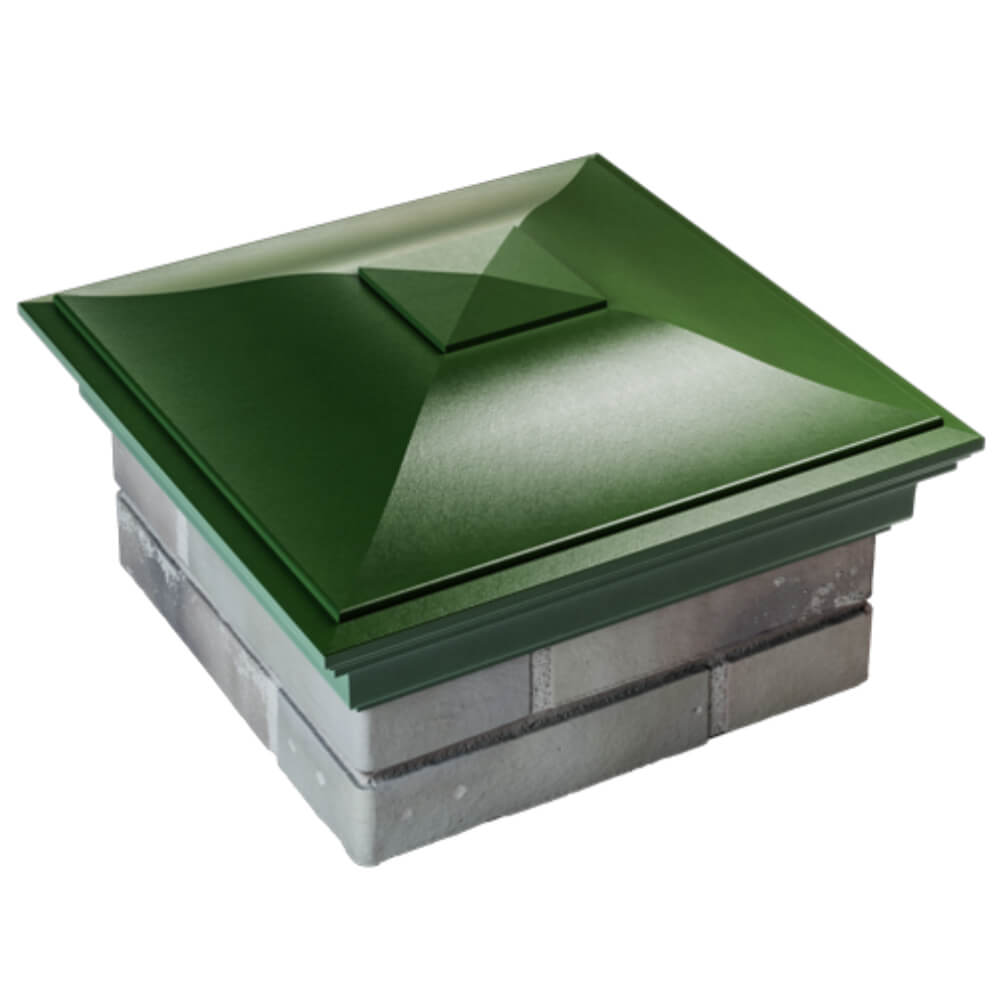 Колпак Zking Монблан Зеленый на столб 1.5х1.5 кирпича (385х385мм) в Тольятти фото