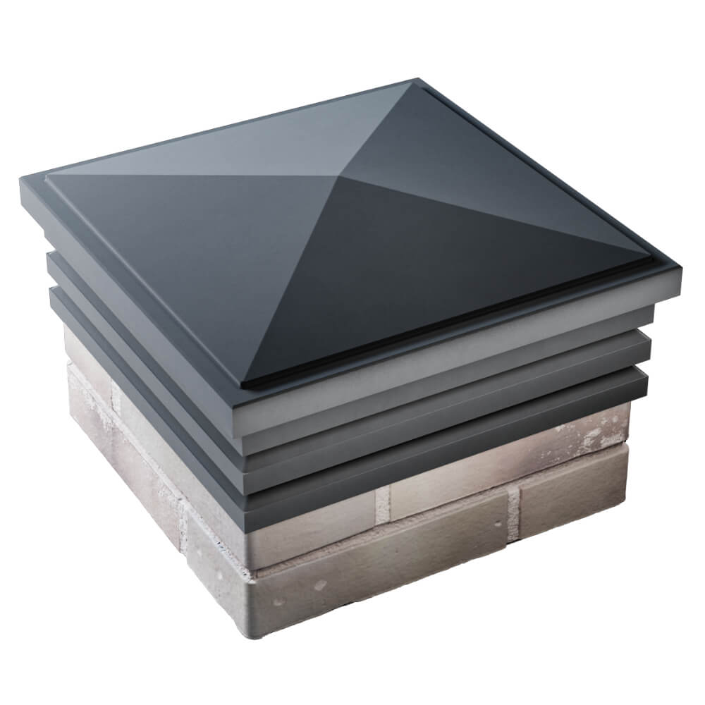 Колпак Zking Бона ХайТек Серый на столб 1.5х1.5 кирпича (385х385мм) в Тольятти фото