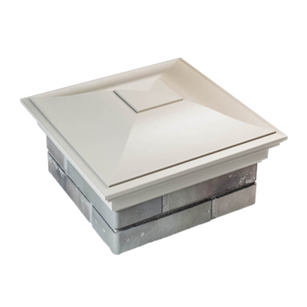 Колпак Zking Монблан Бежевый на столб 1.5х1.5 еврокирпича 0.7НФ (355х355мм) в Тольятти фото