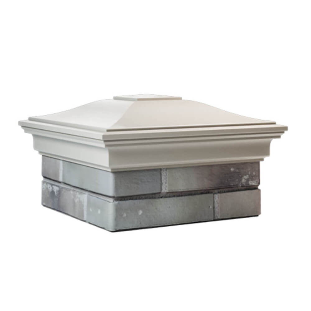 Колпак Zking Монблан Бежевый на столб 1.5х1.5 еврокирпича 0.7НФ (355х355мм) в Тольятти фото