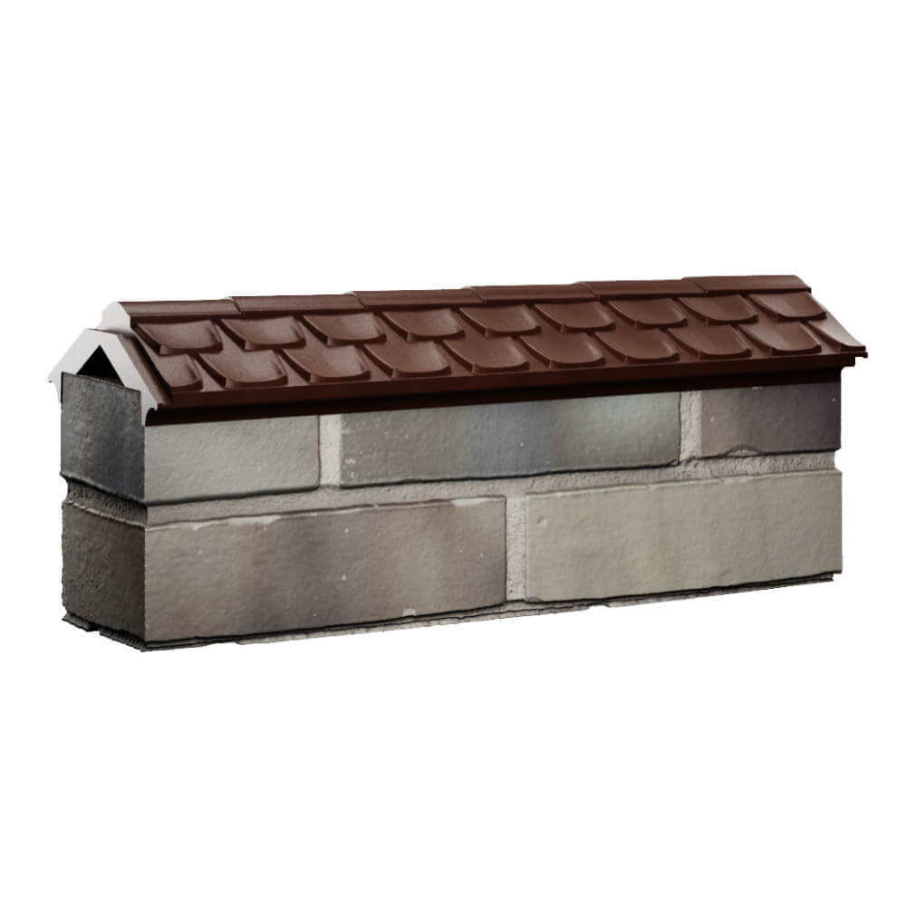 Парапет Zking Эльбрус Коричневый с посадкой на 0.5 кирпича (130мм) Тольятти фото