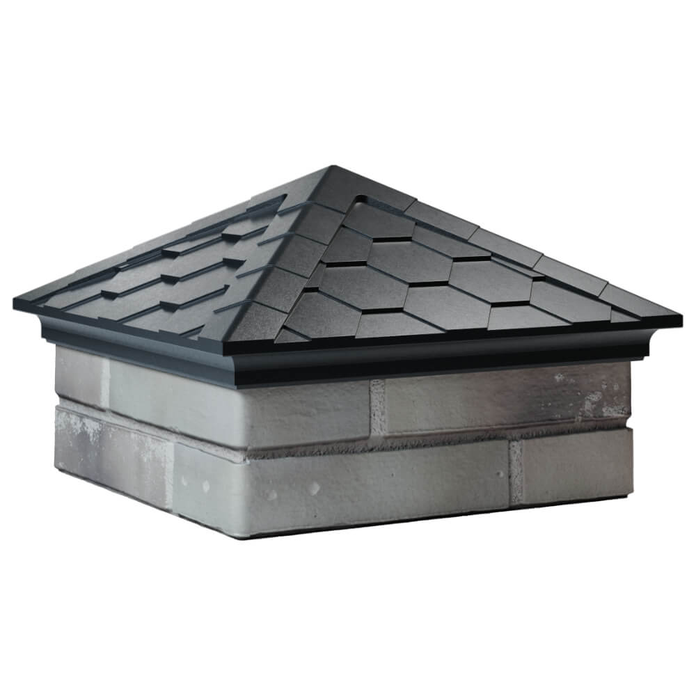 Колпак Zking Эверест Черный на столб 1.5х1.5 кирпича (390х390мм) в Тольятти фото