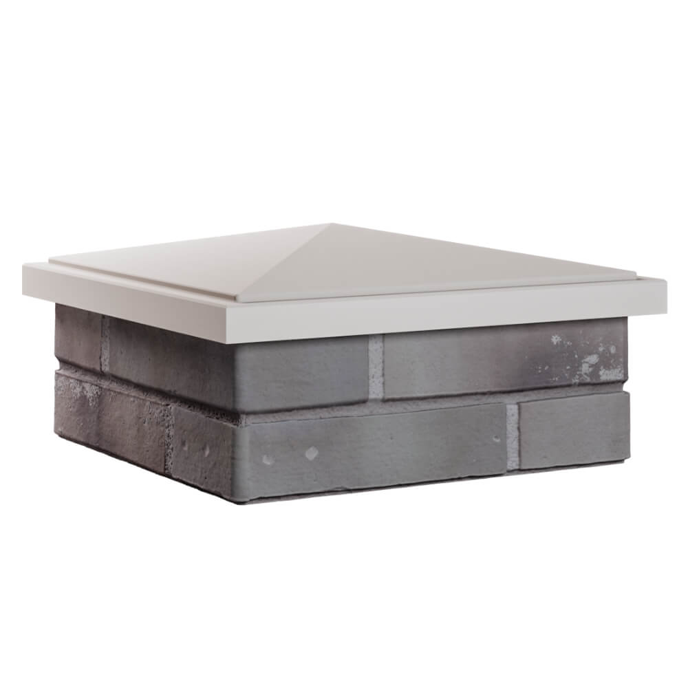 Колпак Zking БонаМоно Бежевый на столб 1.5х1.5 кирпича (385х385, 400х400мм) в Тольятти фото