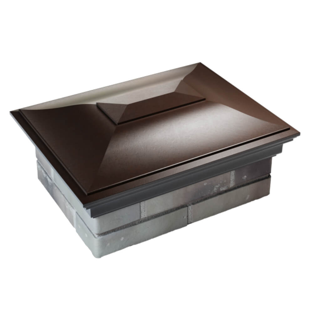 Колпак Zking Монблан Коричневый на столб 2х1.5 кирпича (515х385мм) Тольятти фото