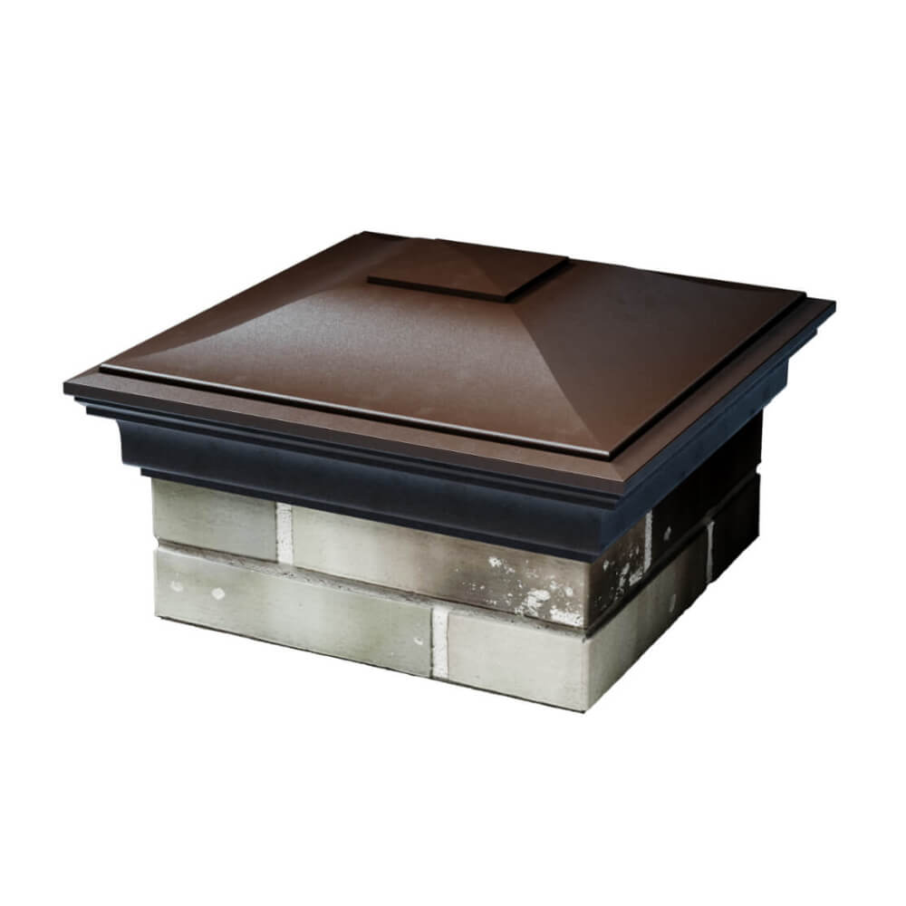 Колпак Zking Монблан Коричневый на столб 1.5х1.5 еврокирпича 0.7НФ (355х355мм) в Тольятти фото