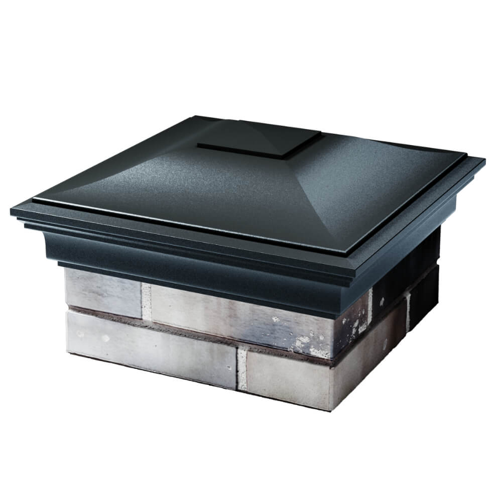 Колпак Zking Монблан Черный на столб 1.5х1.5 кирпича (385х385мм) в Тольятти фото