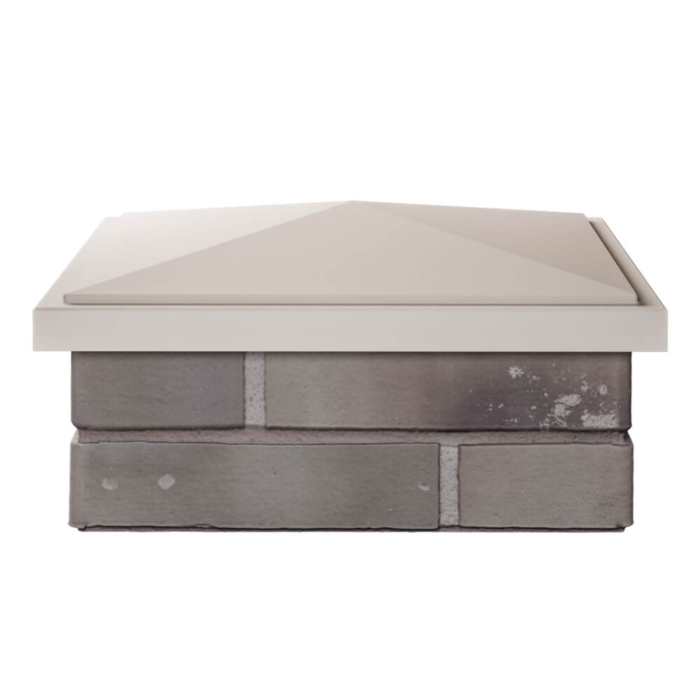 Колпак Zking БонаМоно Бежевый на столб 1.5х1.5 кирпича (385х385, 400х400мм) Тольятти фото