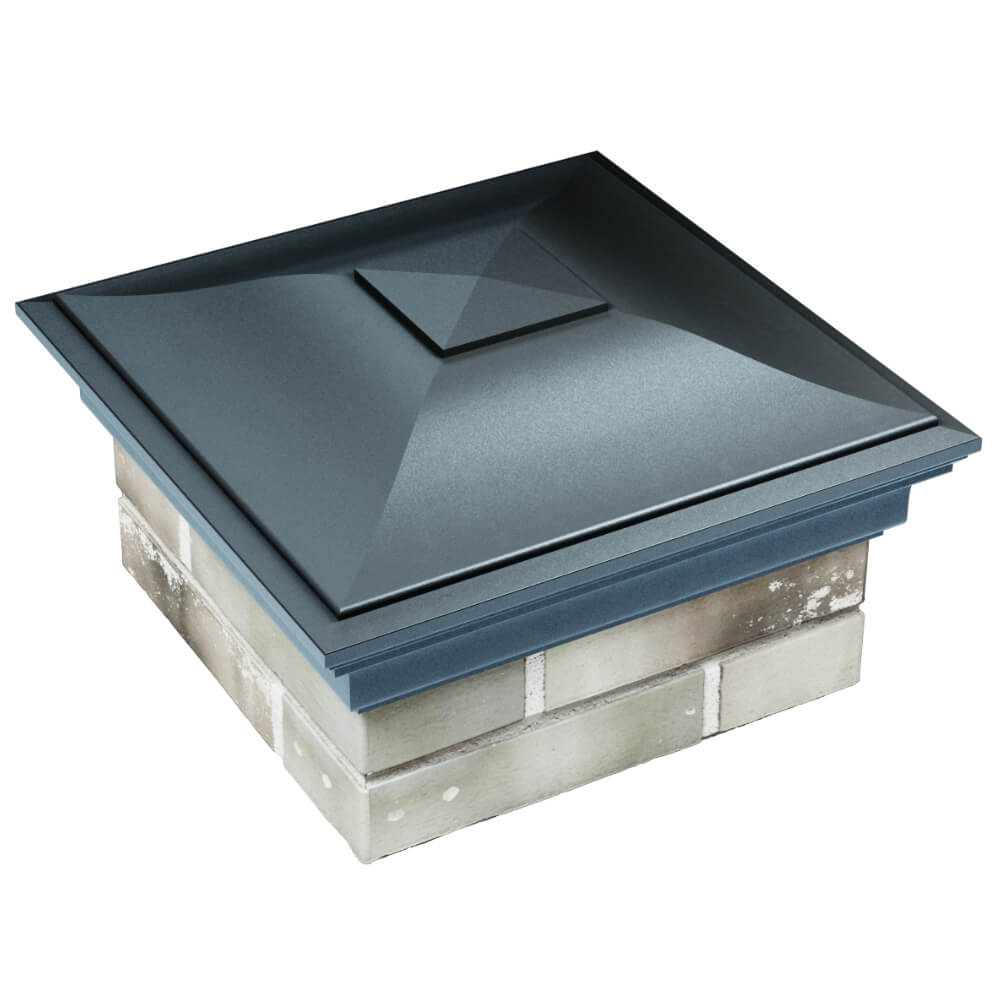 Колпак Zking Монблан Серый на столб 1.5х1.5 кирпича (385х385мм) в Тольятти фото