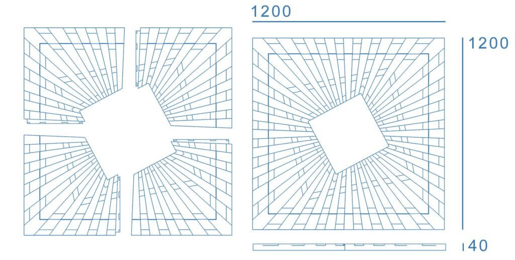 Приствольная решетка для дерева ZKING ATMOSPHERE 1.2х1.2м Черная в Тольятти фото