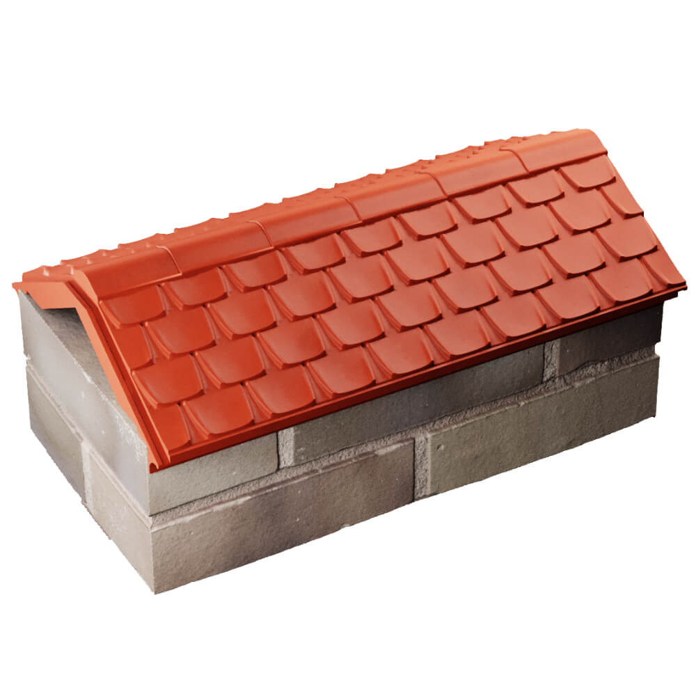 Парапет Zking Эльбрус Красный с посадкой на 1 кирпич (255мм) в Тольятти фото