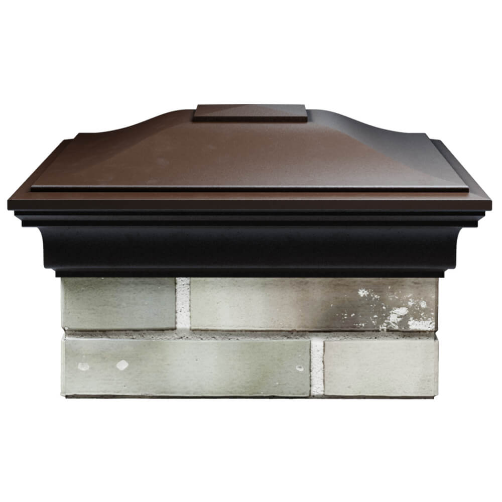 Колпак Zking Монблан Коричневый на столб 1.5х1.5 кирпича (385х385мм) Тольятти фото