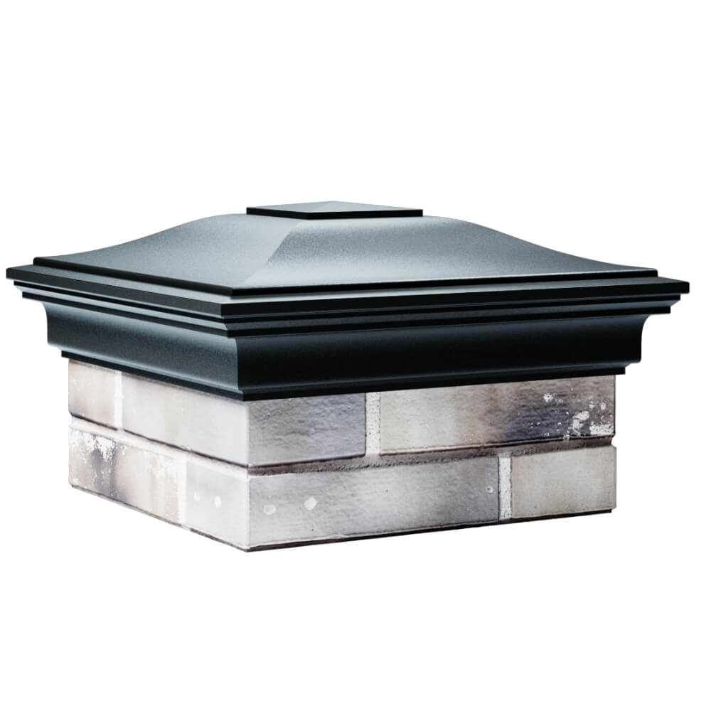 Колпак Zking Монблан Черный на столб 1.5х1.5 кирпича (385х385мм) в Тольятти фото