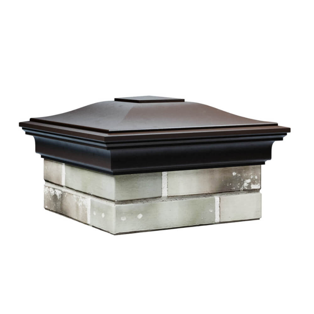 Колпак Zking Монблан Коричневый на столб 1.5х1.5 еврокирпича 0.7НФ (355х355мм) в Тольятти фото