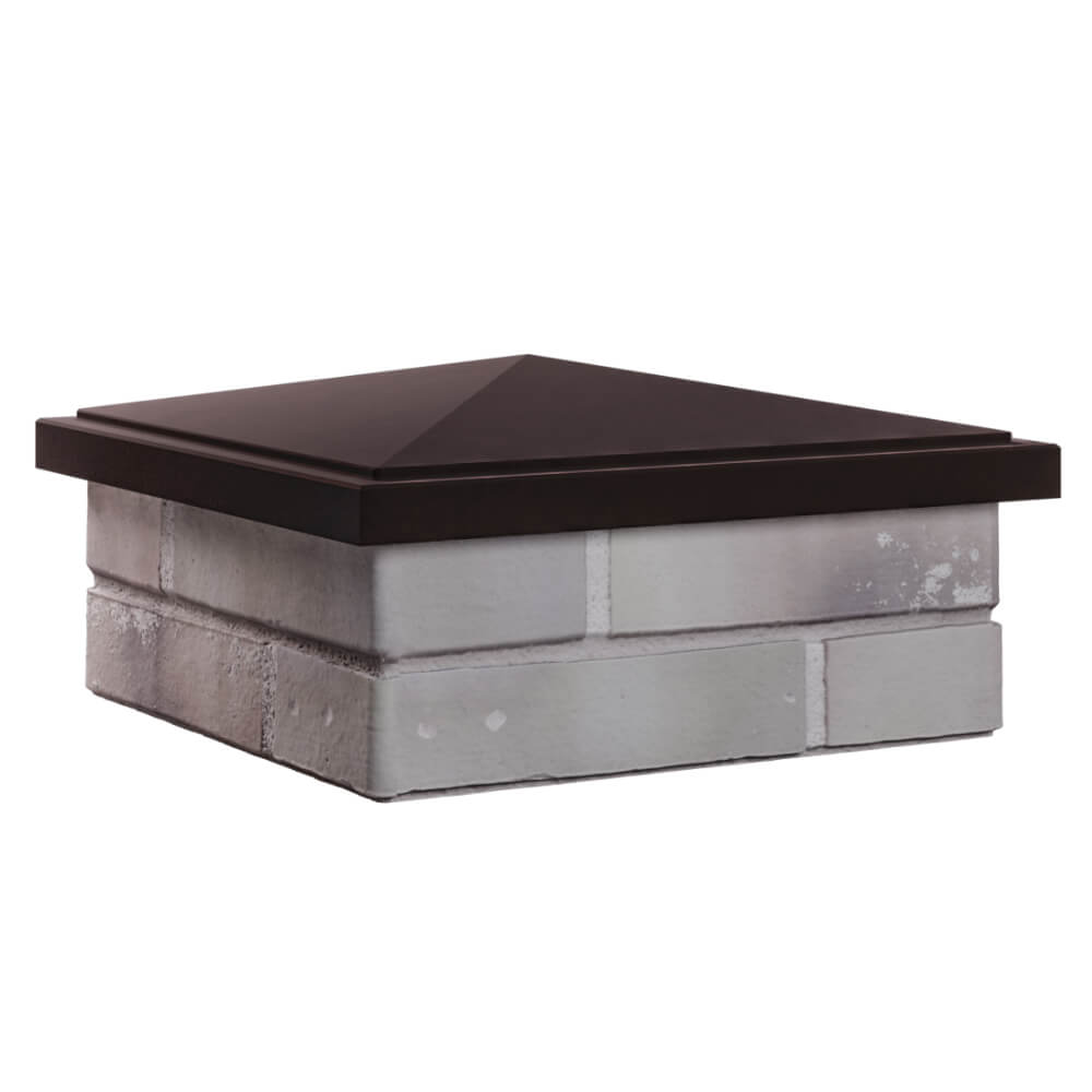 Колпак Zking БонаМоно Коричневый на столб 1.5х1.5 кирпича (385х385, 400х400мм) в Тольятти фото