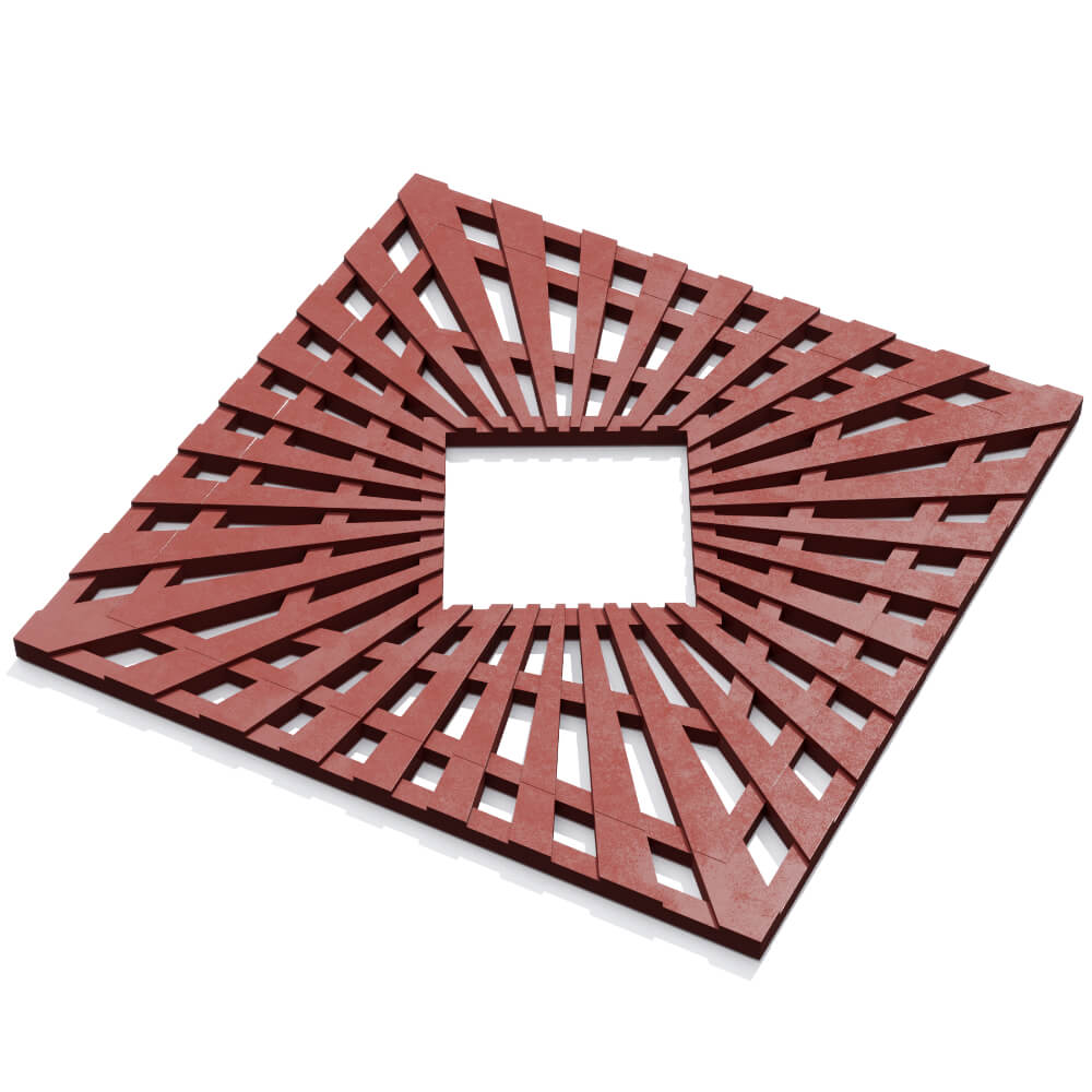 Приствольная решетка для дерева ZKING ATMOSPHERE 1.2х1.2м Красная в Тольятти фото