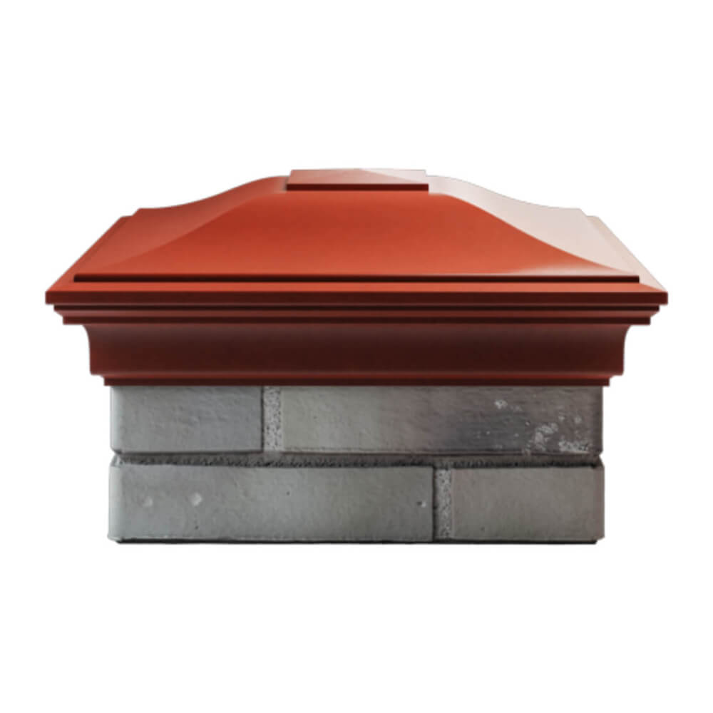 Колпак Zking Монблан Красный на столб 1.5х1.5 еврокирпича 0.7НФ (355х355мм) Тольятти фото