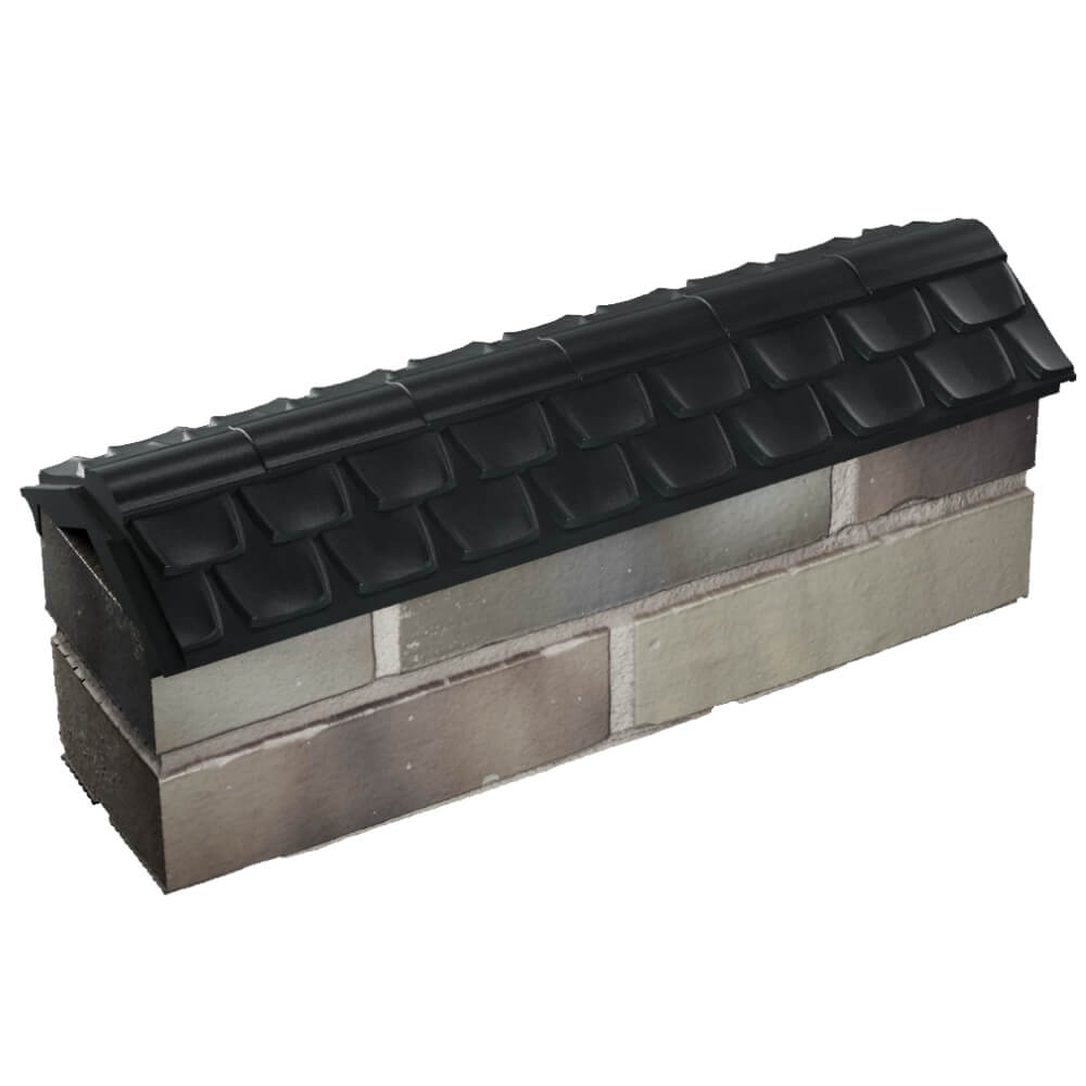 Парапет Zking Эльбрус Черный с посадкой на 0.5 кирпича (130мм) в Тольятти фото