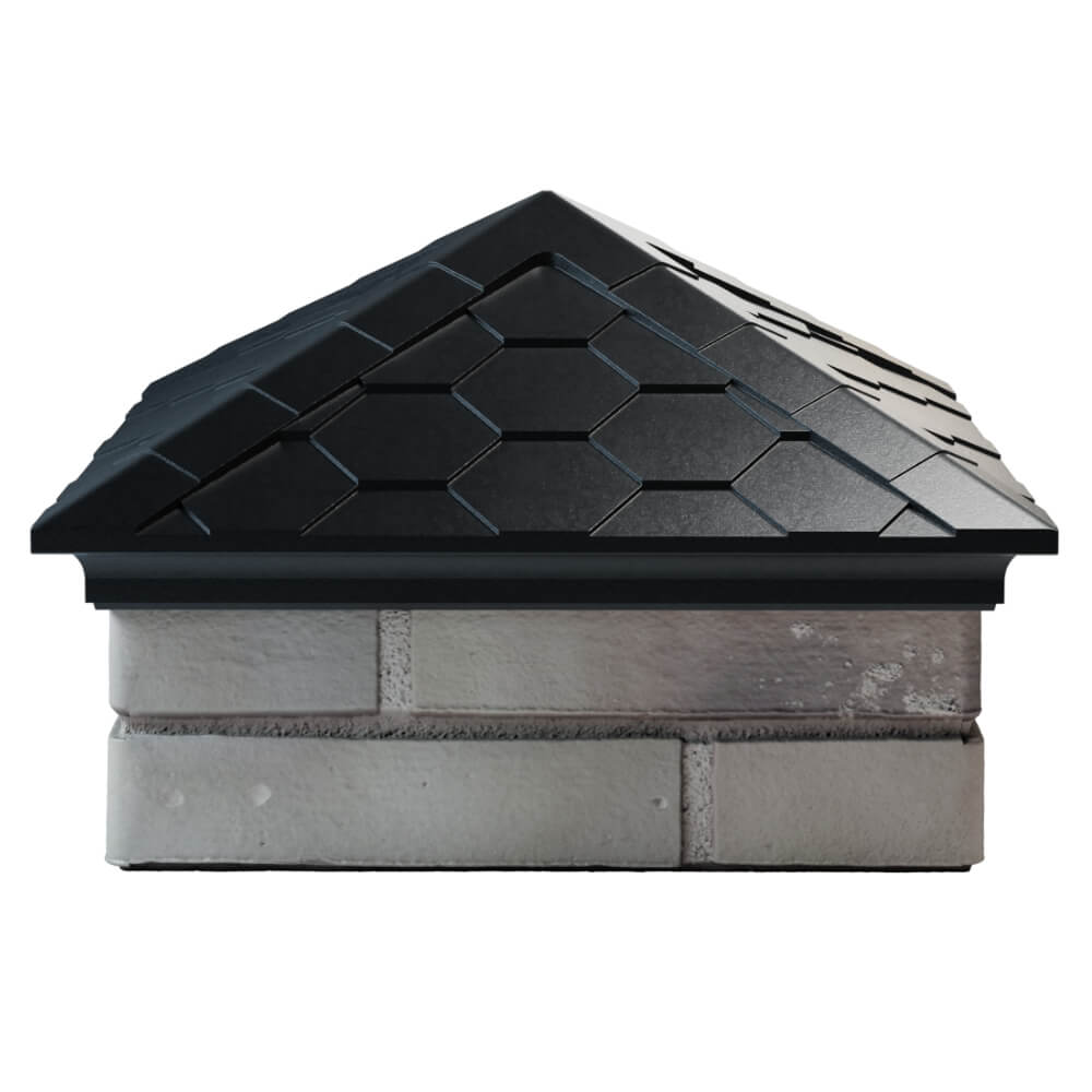 Колпак Zking Эверест Черный на столб 1.5х1.5 кирпича (390х390мм) Тольятти фото