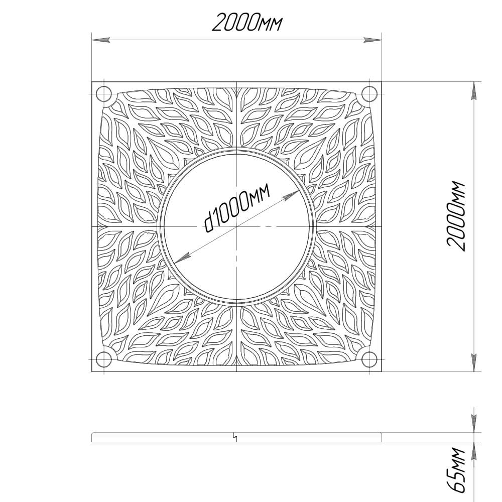 Приствольная решетка для дерева ZKING CRUST 2х2м Черная в Тольятти фото