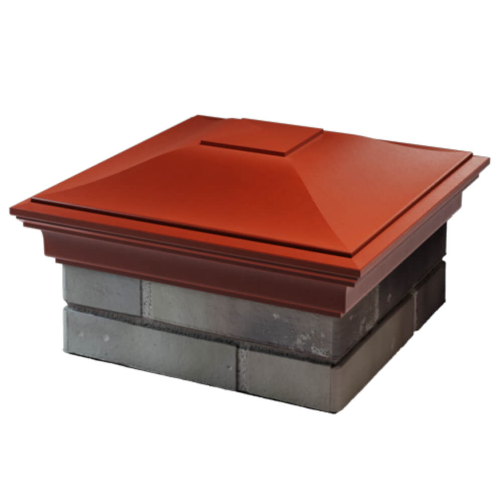 Колпак Zking Монблан Красный на столб 1.5х1.5 кирпича (385х385мм) в Тольятти фото