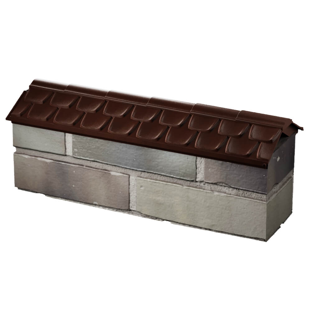 Парапет Zking Эльбрус Коричневый с посадкой на 0.5 кирпича (130мм) в Тольятти фото