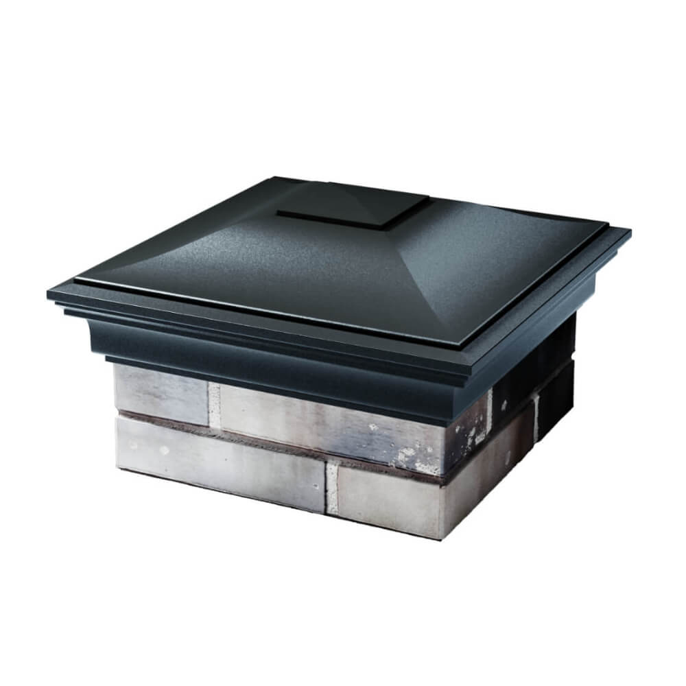 Колпак Zking Монблан Черный на столб 1.5х1.5 еврокирпича 0.7НФ (355х355мм) в Тольятти фото