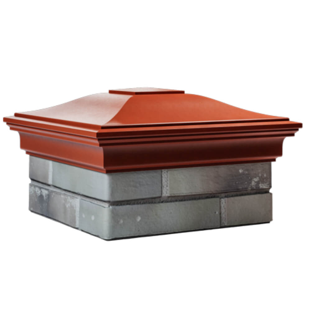 Колпак Zking Монблан Красный на столб 1.5х1.5 кирпича (385х385мм) в Тольятти фото