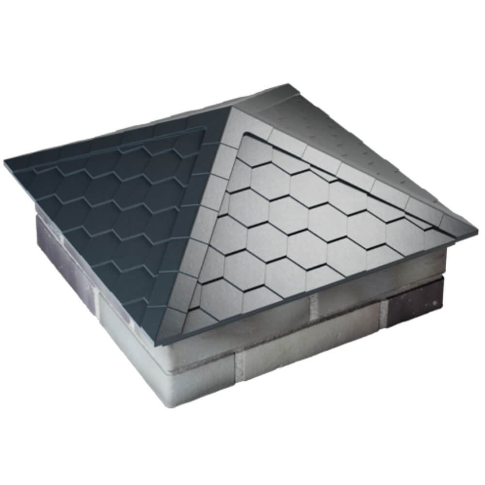 Колпак Zking Эверест Серый на столб 2х2 кирпича (535х535мм) Тольятти фото