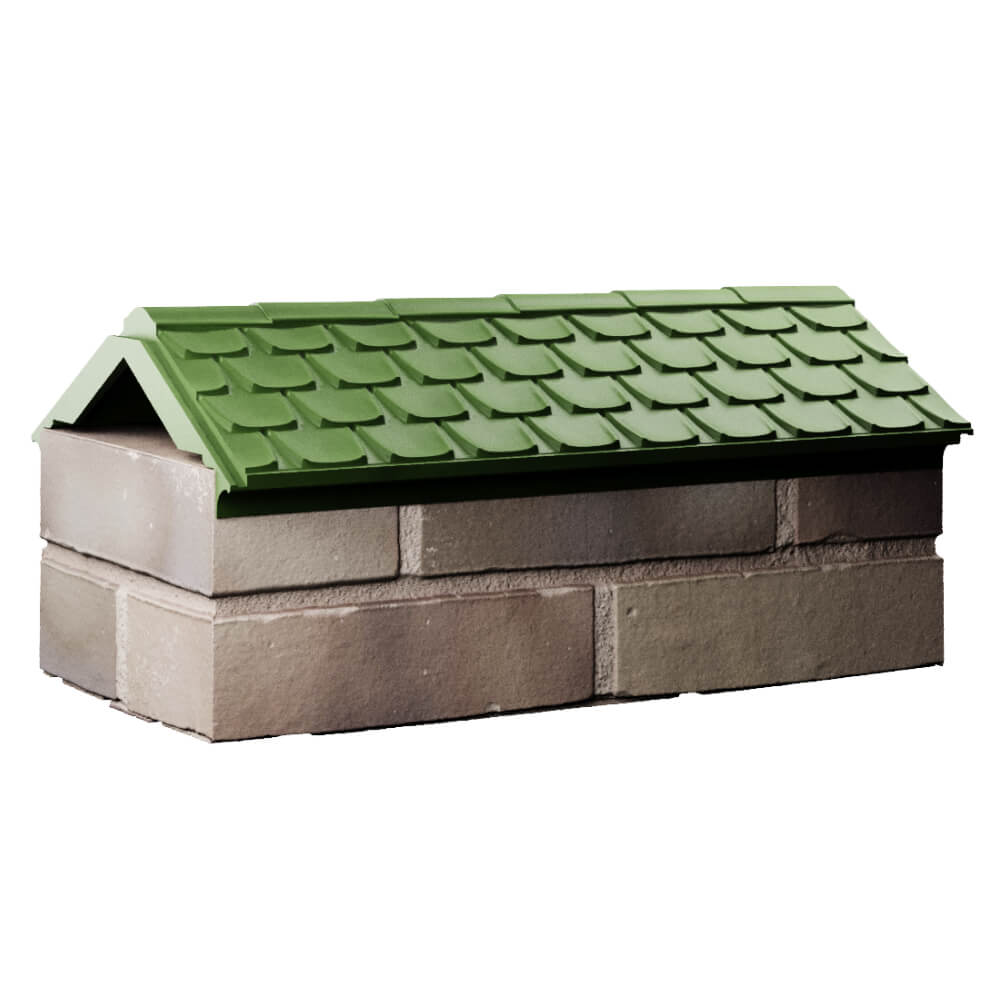 Парапет Zking Эльбрус Зеленый с посадкой на 1 кирпич (255мм) Тольятти фото